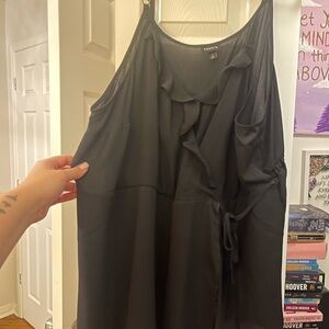 Torrid Black Ruffle Detail Tank Top